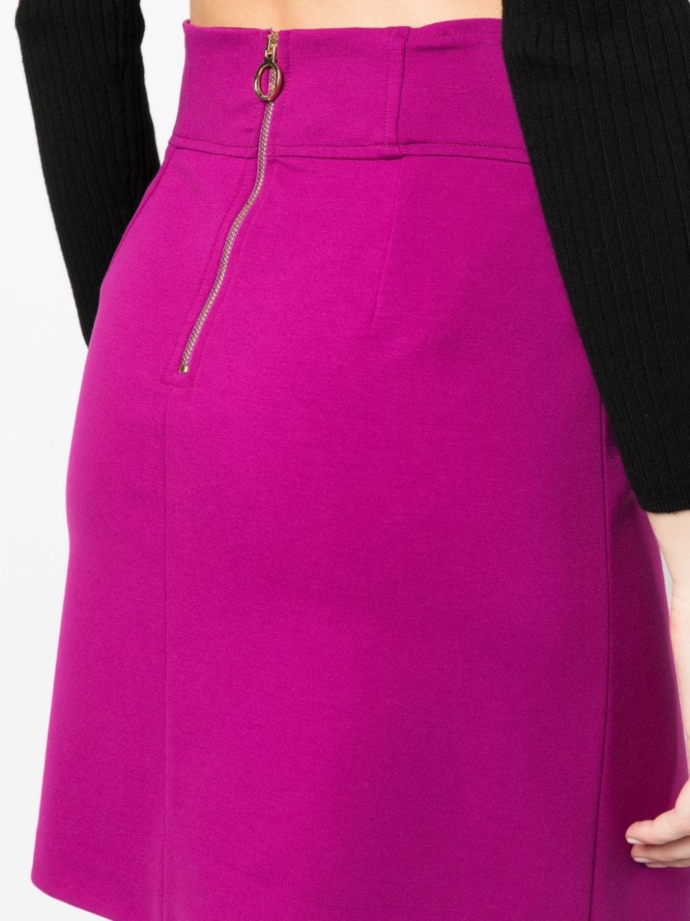panelled high-waisted skirt - 5