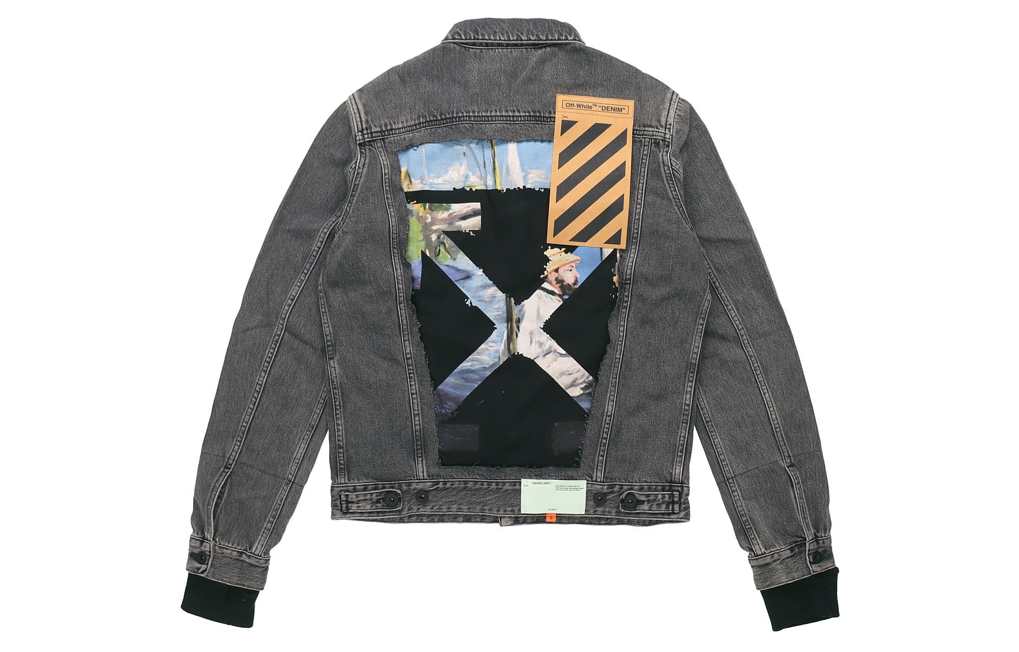 Off-White Denim Distressed Jacket 'Black' OMYE019R19C270120888 - 2