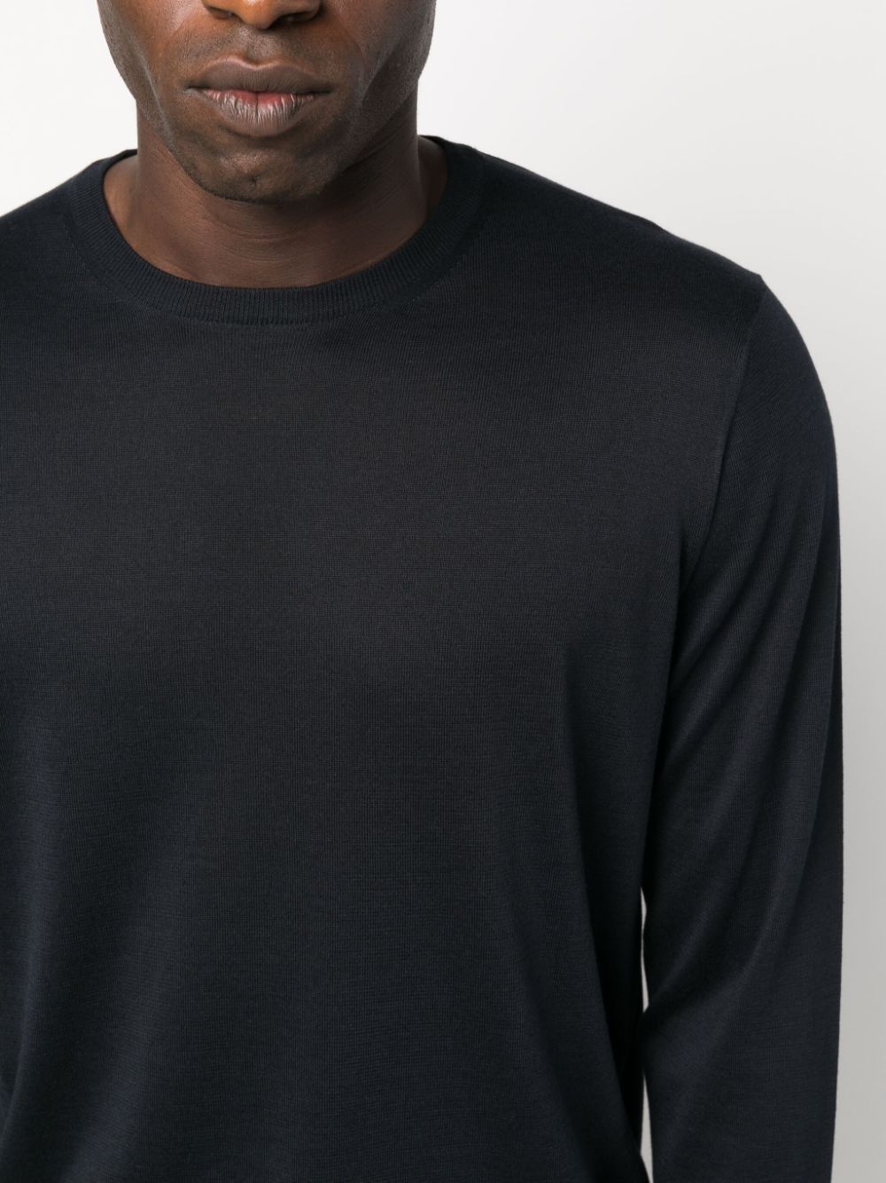 crew-neck silk-cotton jumper - 5