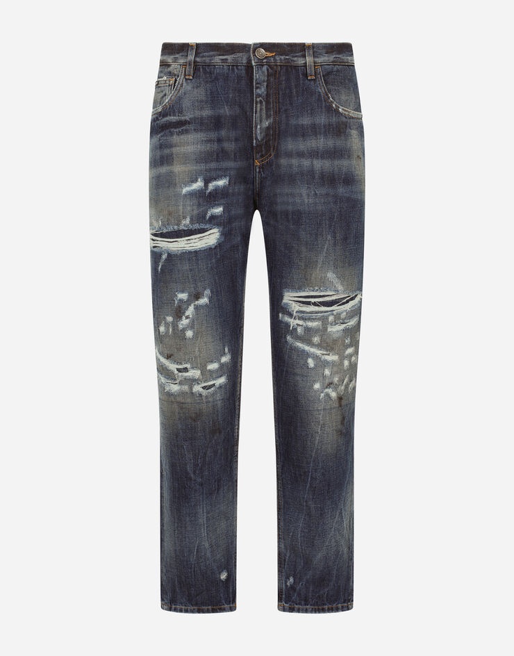 Loose jeans with mud-effect detailing - 3