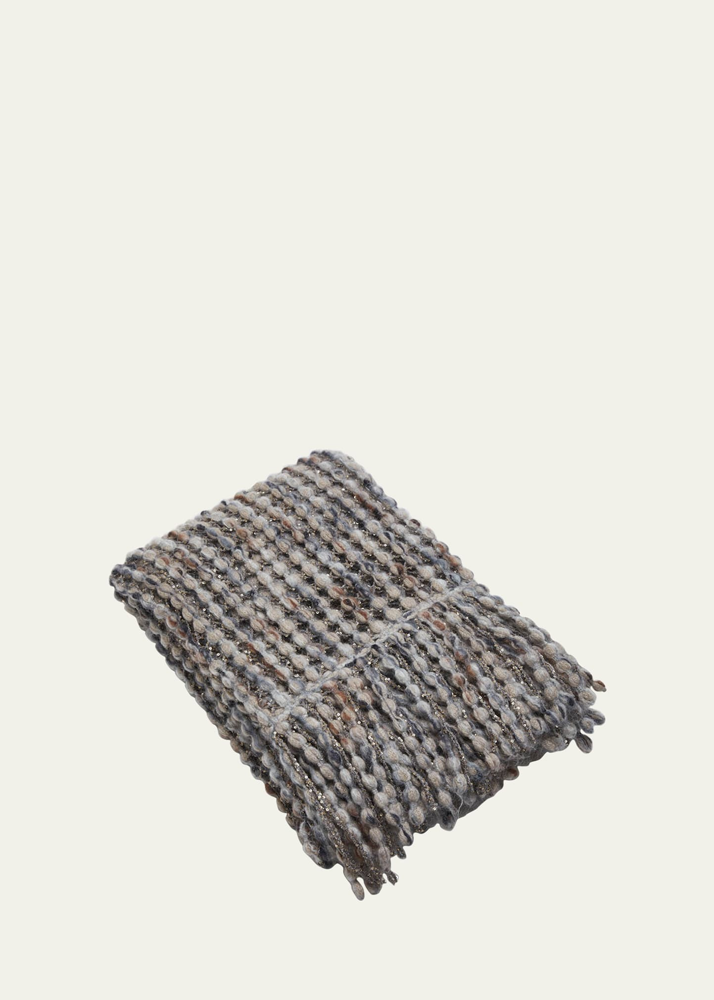 Embroidered Wool & Cashmere Scarf - 1