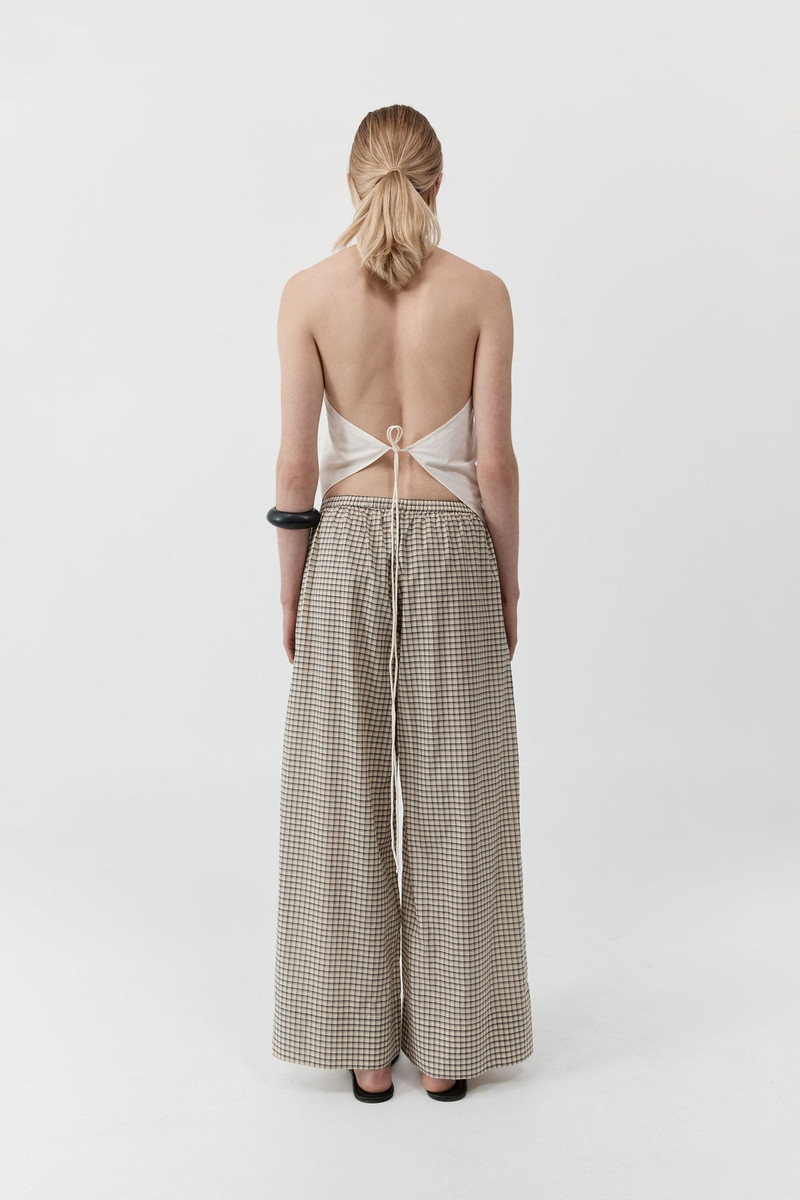 Cotton Check Relaxed Pant - Check 3