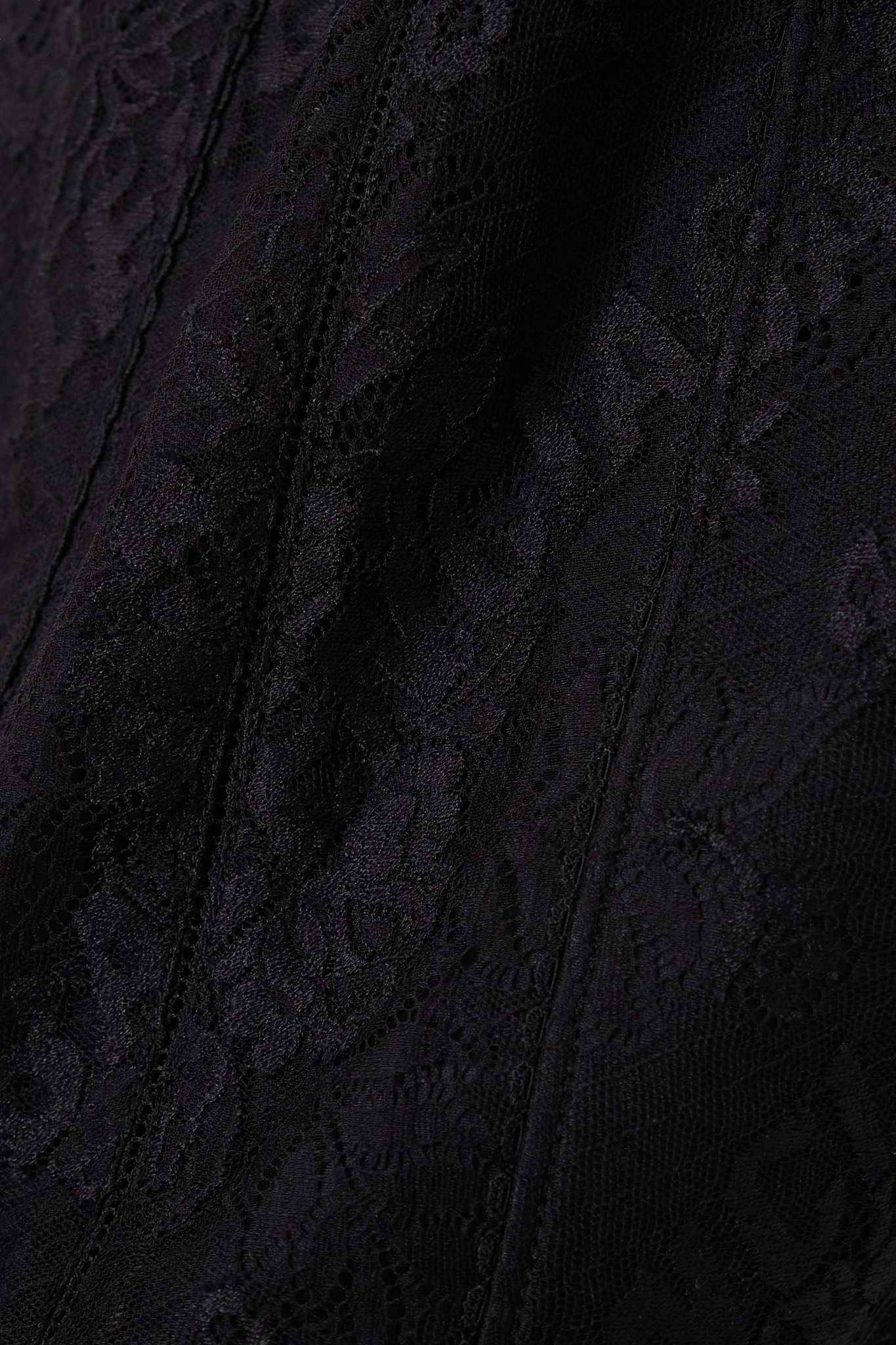 Paneled stretch-lace mini dress - 4