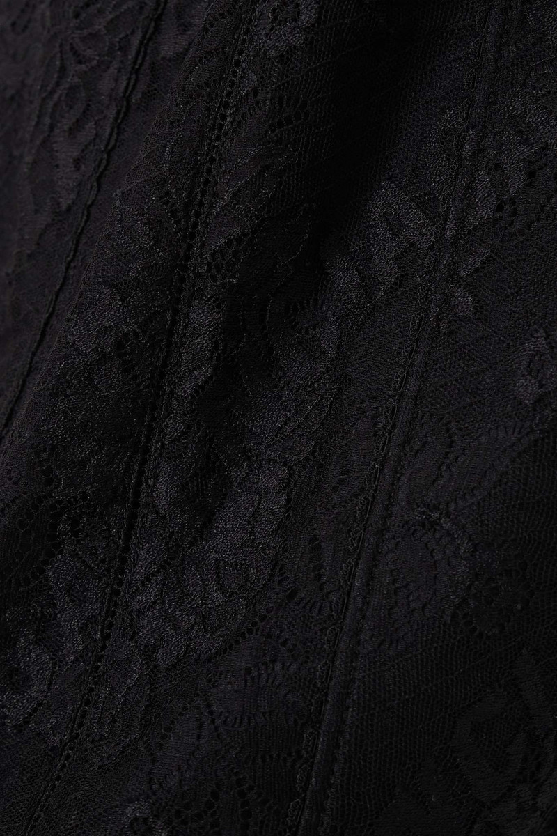 Paneled stretch-lace mini dress 4