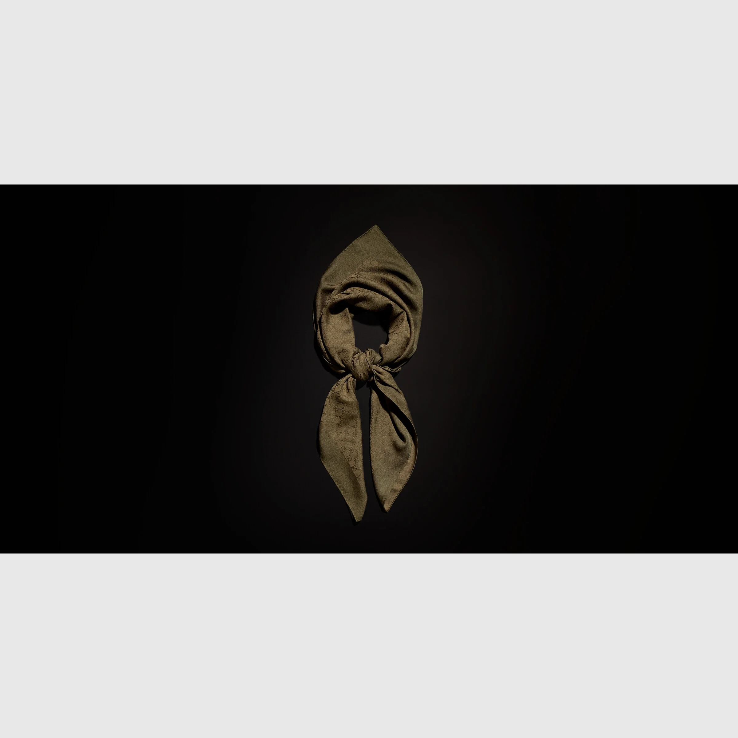 GG wool silk jacquard shawl - 1
