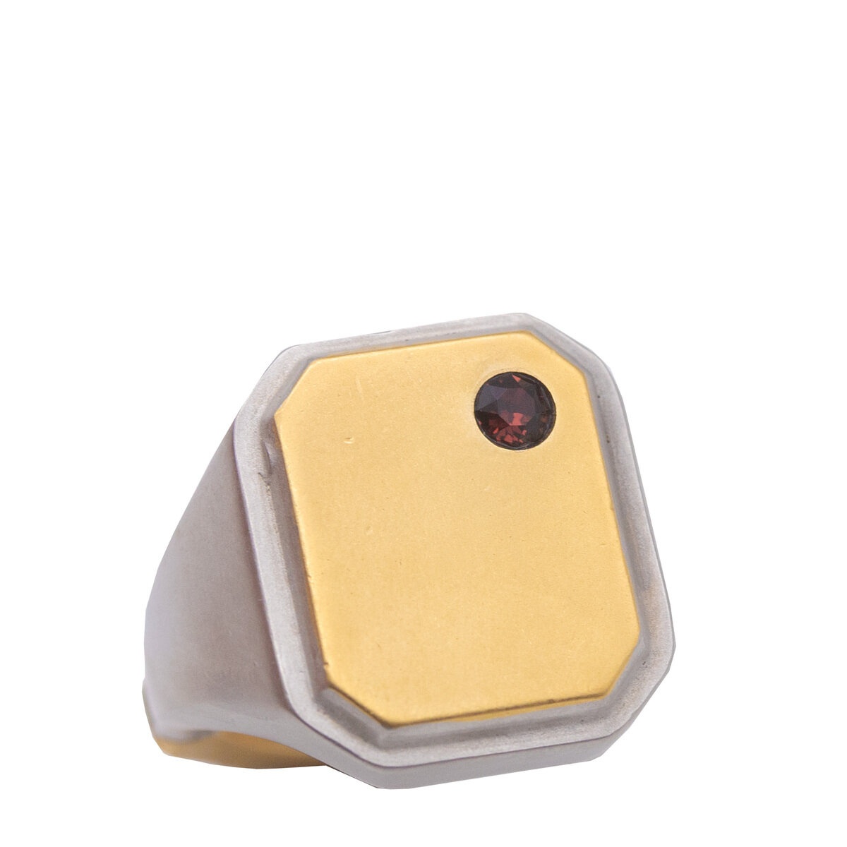 Maison Margiela Square Chevalier Ring in Silver | REVERSIBLE