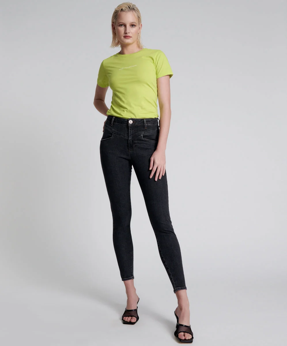 Freebirds II Low Waist Stretch Skinny Denim Jeans - Worn Black - 1