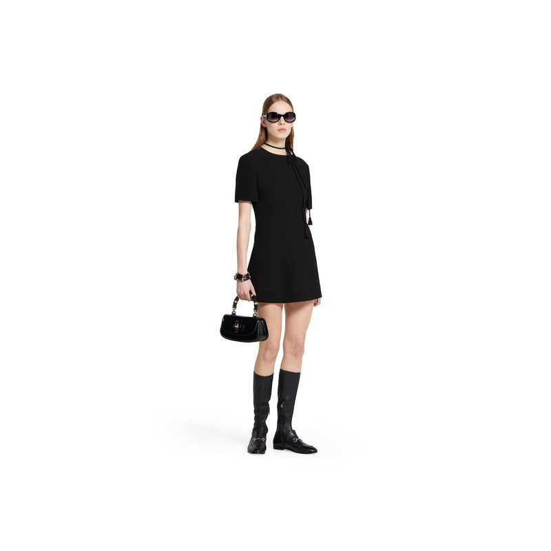 GUCCI Silk crêpe mini dress with embroidery outlook