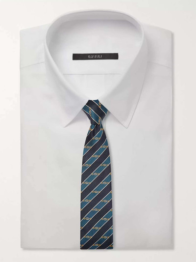 GUCCI 7cm Logo Silk-Jacquard Tie outlook