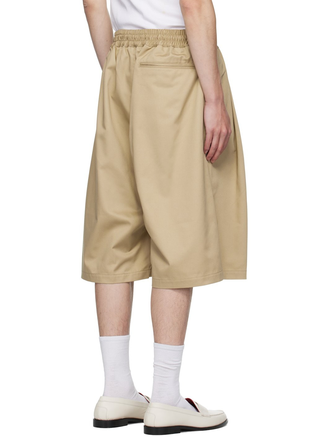 Beige Orale Elasticated Shorts - 3