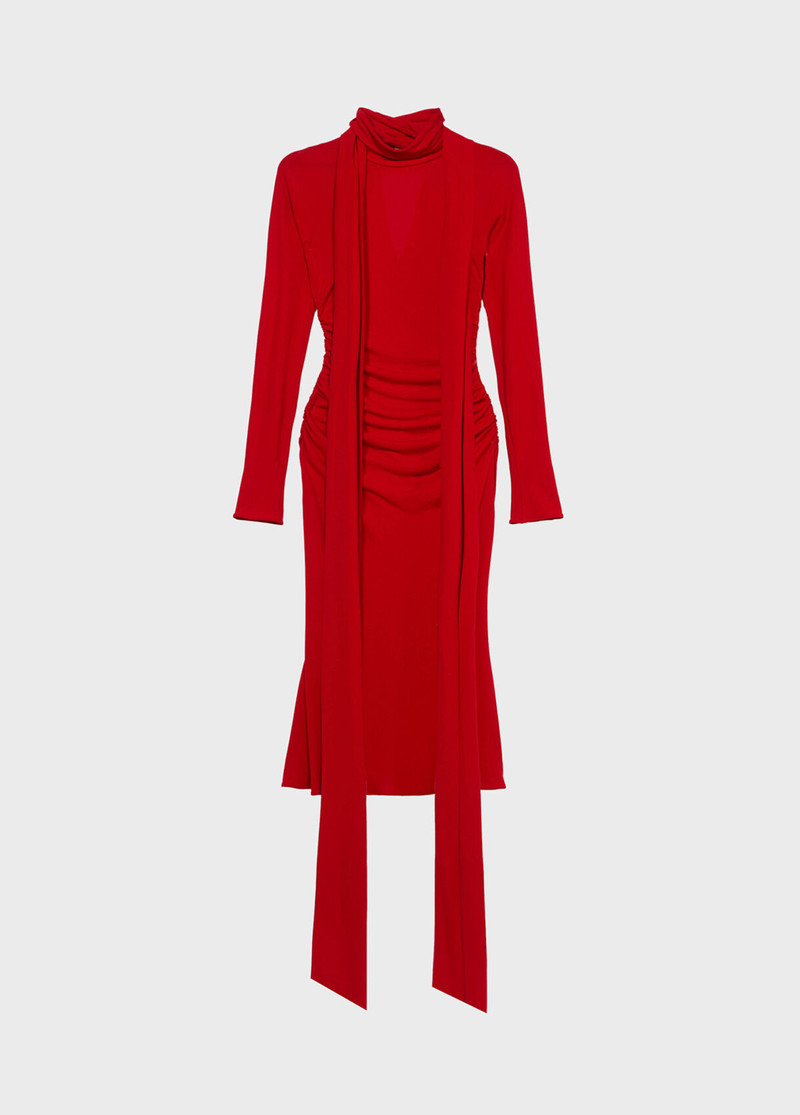 JERSEY MIDI DRESS WITH SCARF 1