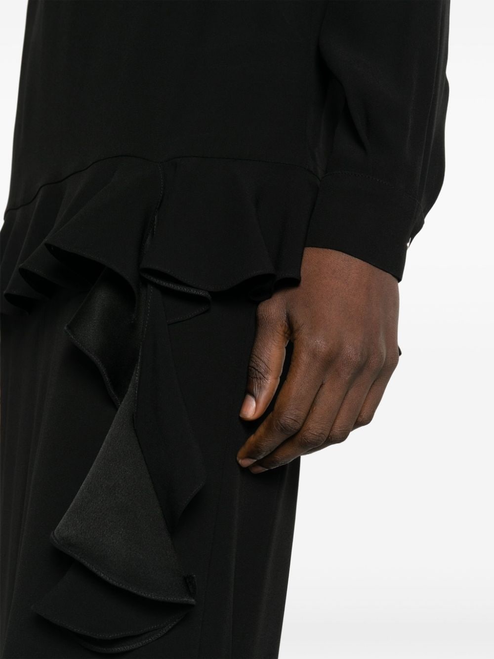 ruffled crepe blouse - 5