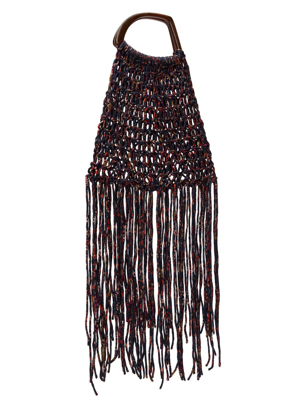 Black & Red Fringe Bag - 3