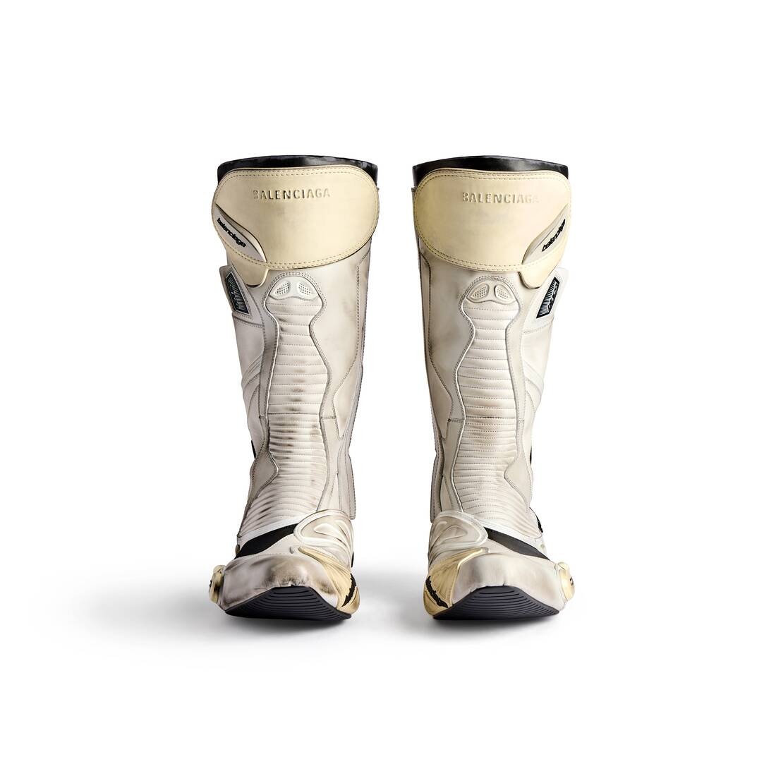 Men's Biker Boot  in White/black - 3