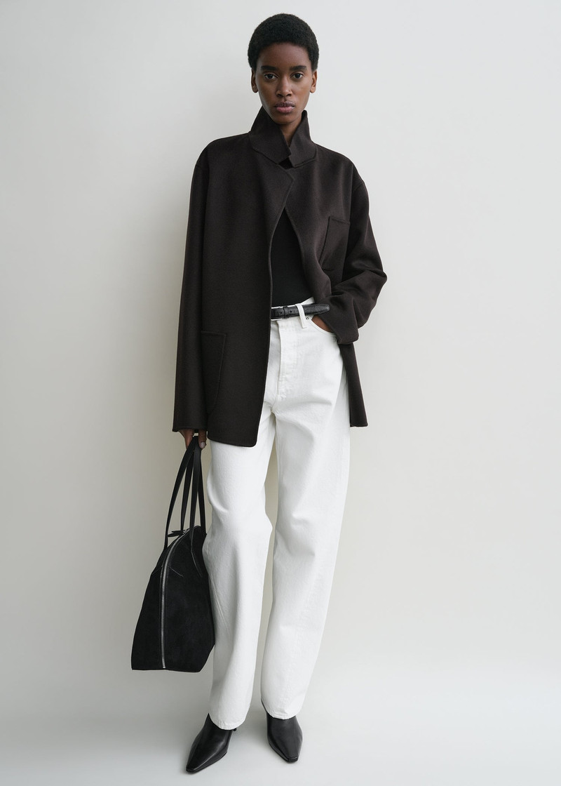 TOTEME Patch pocket doublé jacket espresso outlook