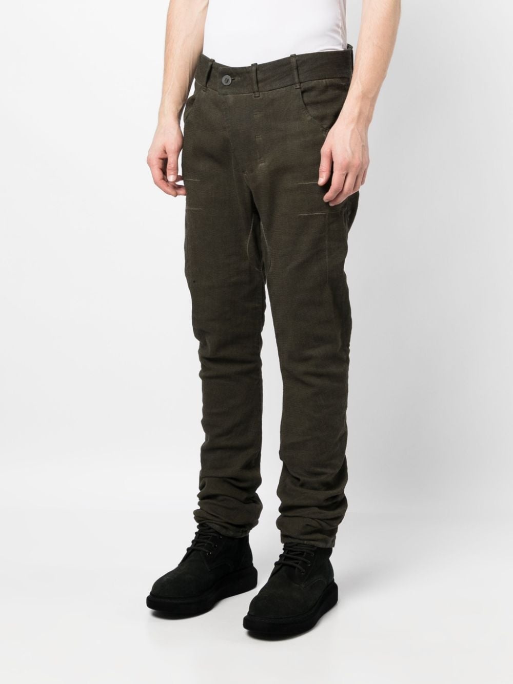 asymmetric-front skinny trousers - 3