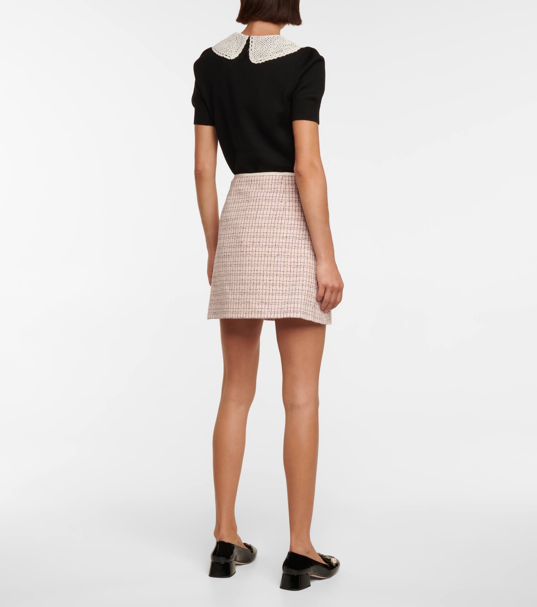 High-rise tweed miniskirt - 3