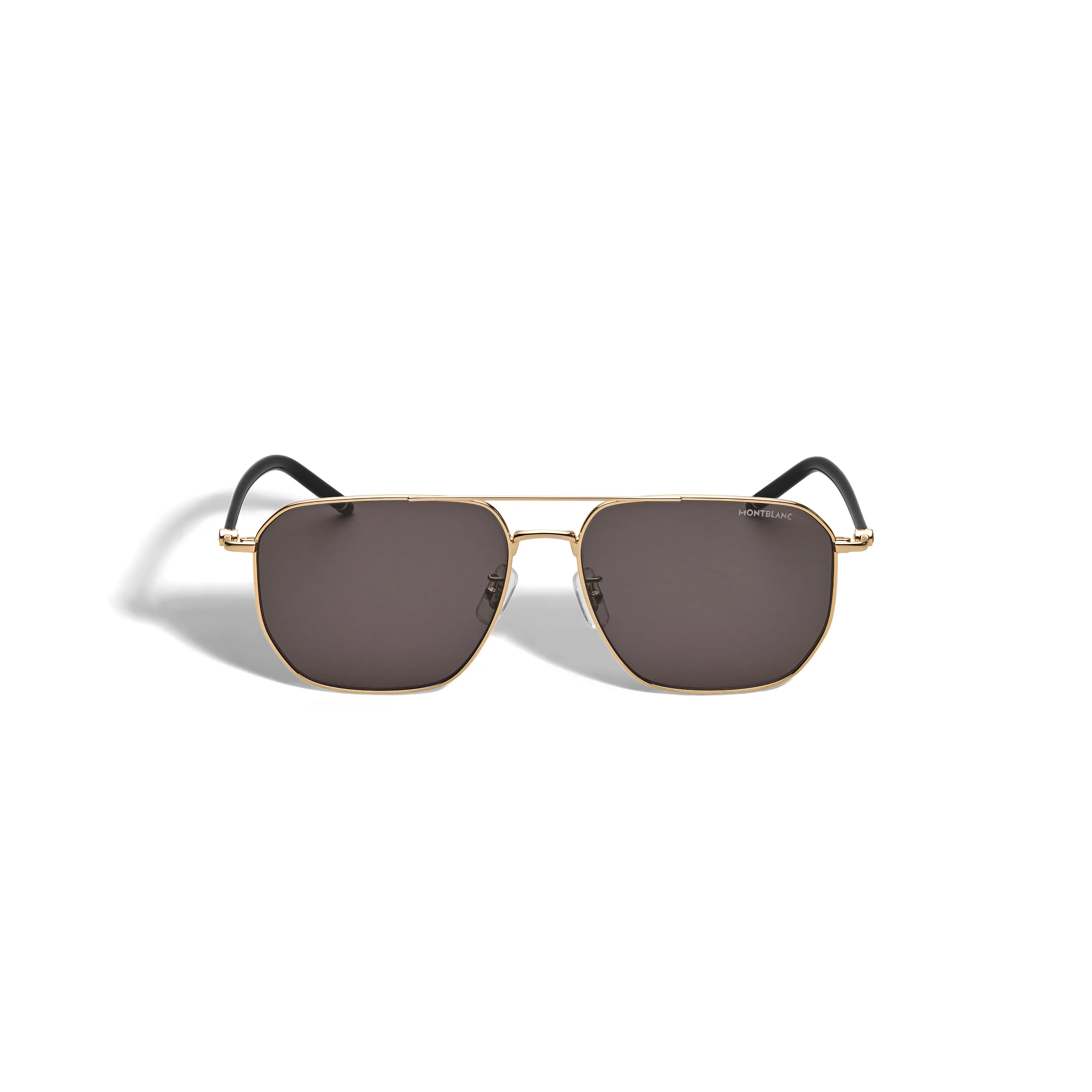 Squared Sunglasses with Gold Coloured Metal Frame - 1