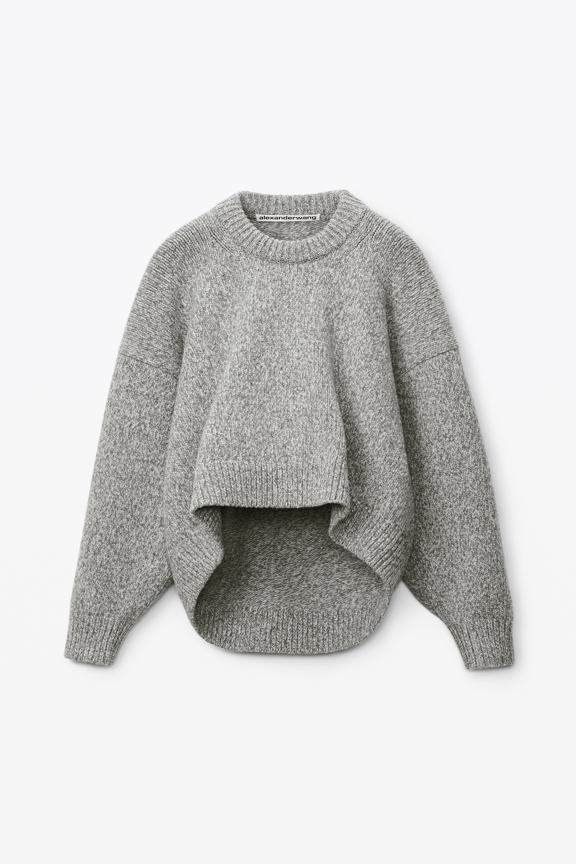 DRAPE BACK PULLOVER IN WOOL - 1