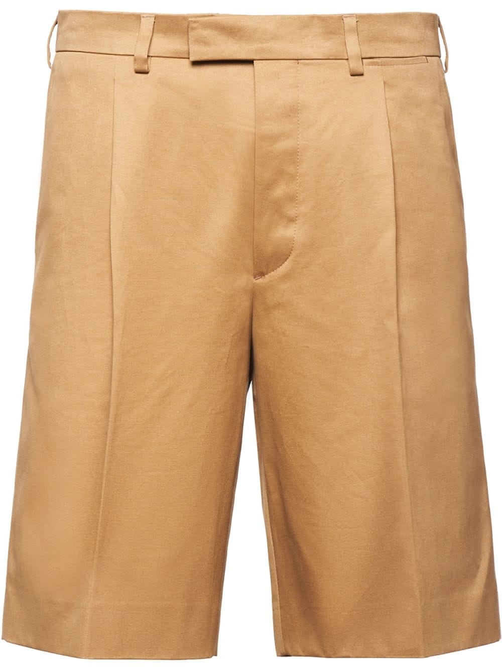 pleated front Bermuda shorts - 1