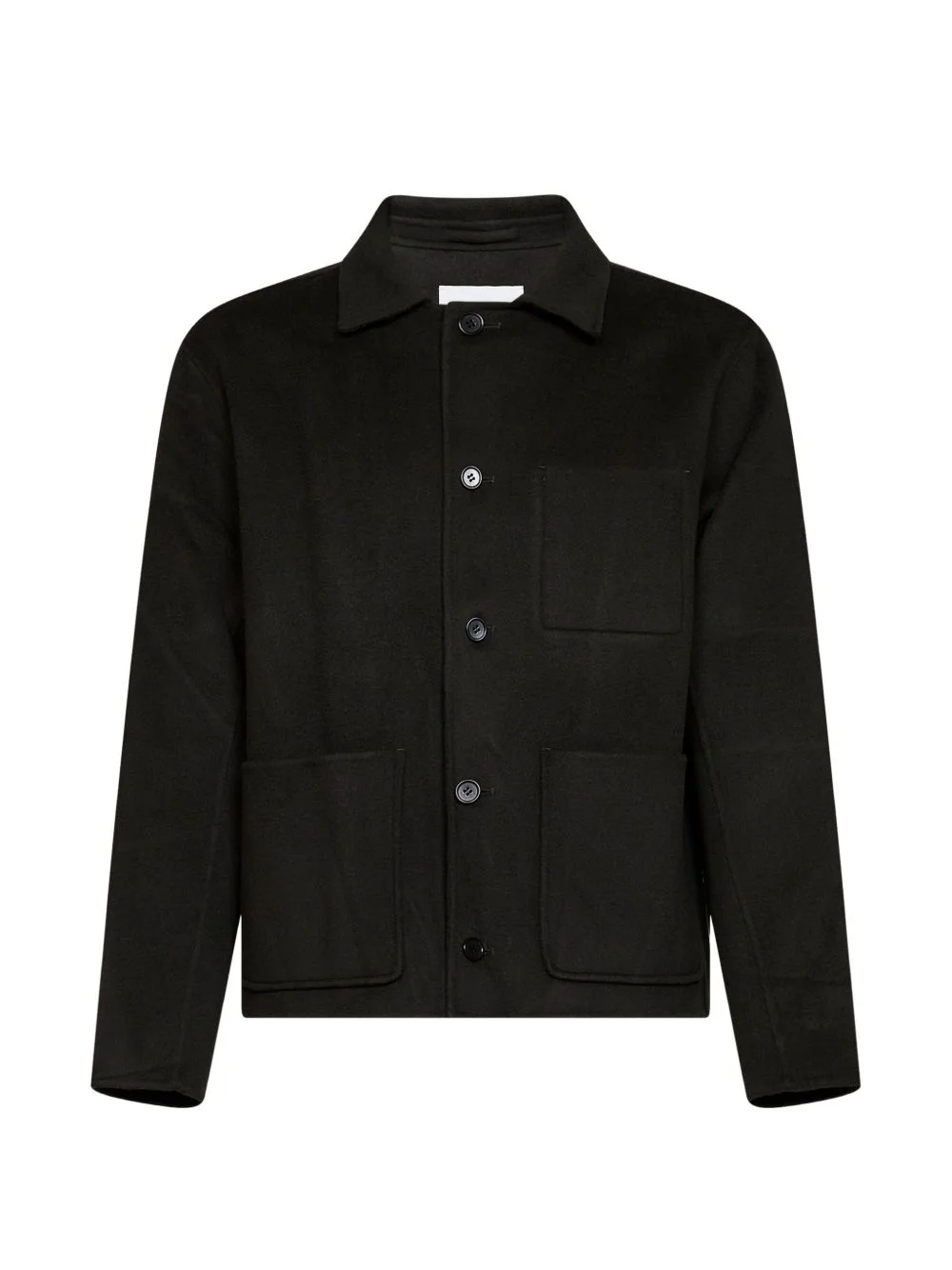 button-up patch-pocket overshirt - 1