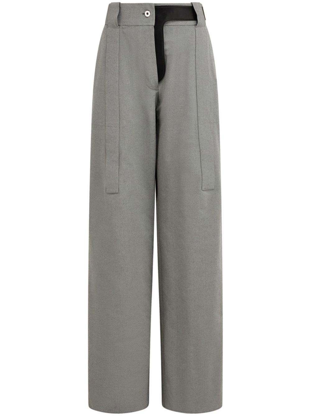 canvas palazzo trousers - 1