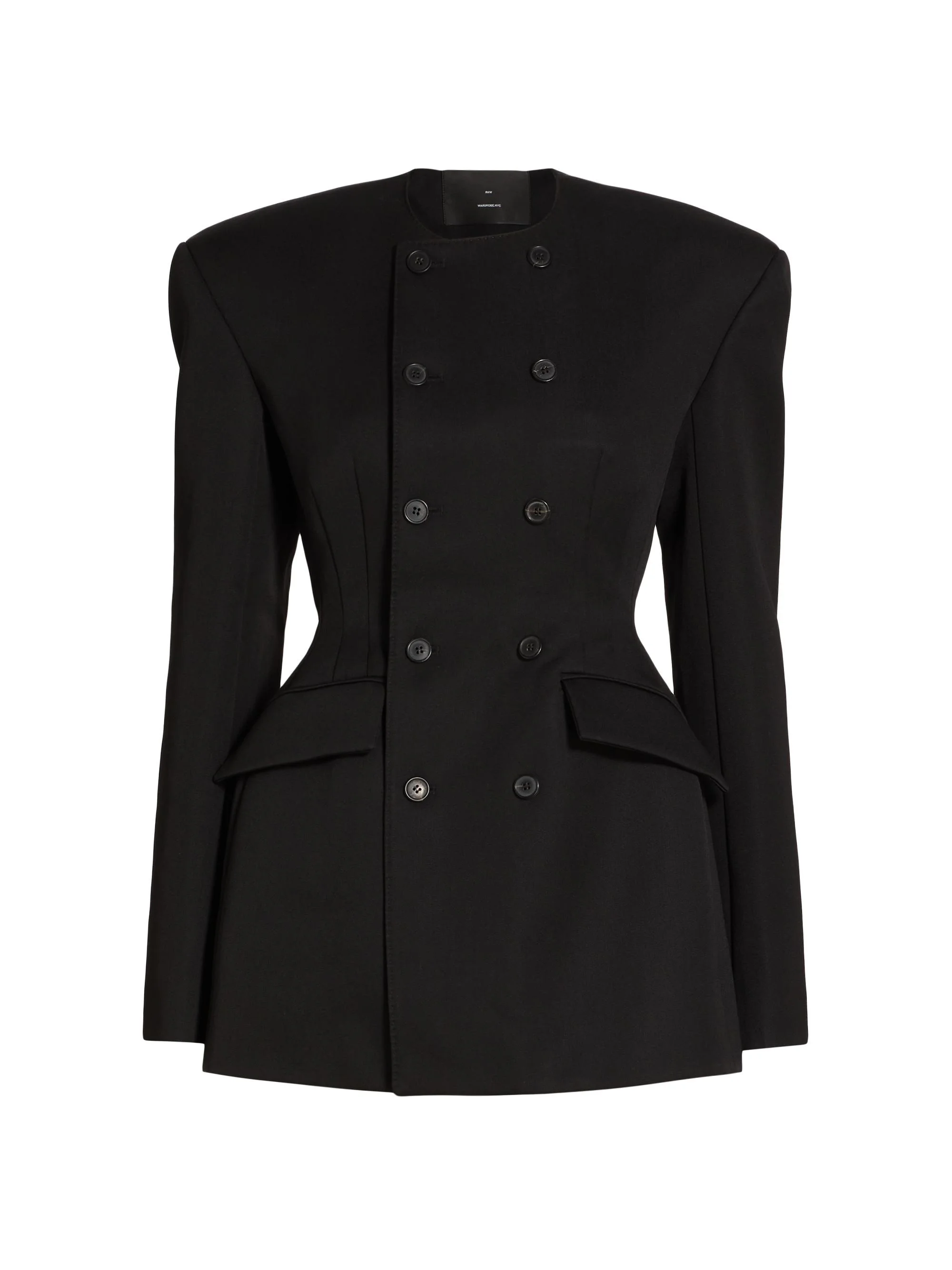 WARDROBE. NYC Women's RHW Double-Breasted Blazer Minidress - Black - 1