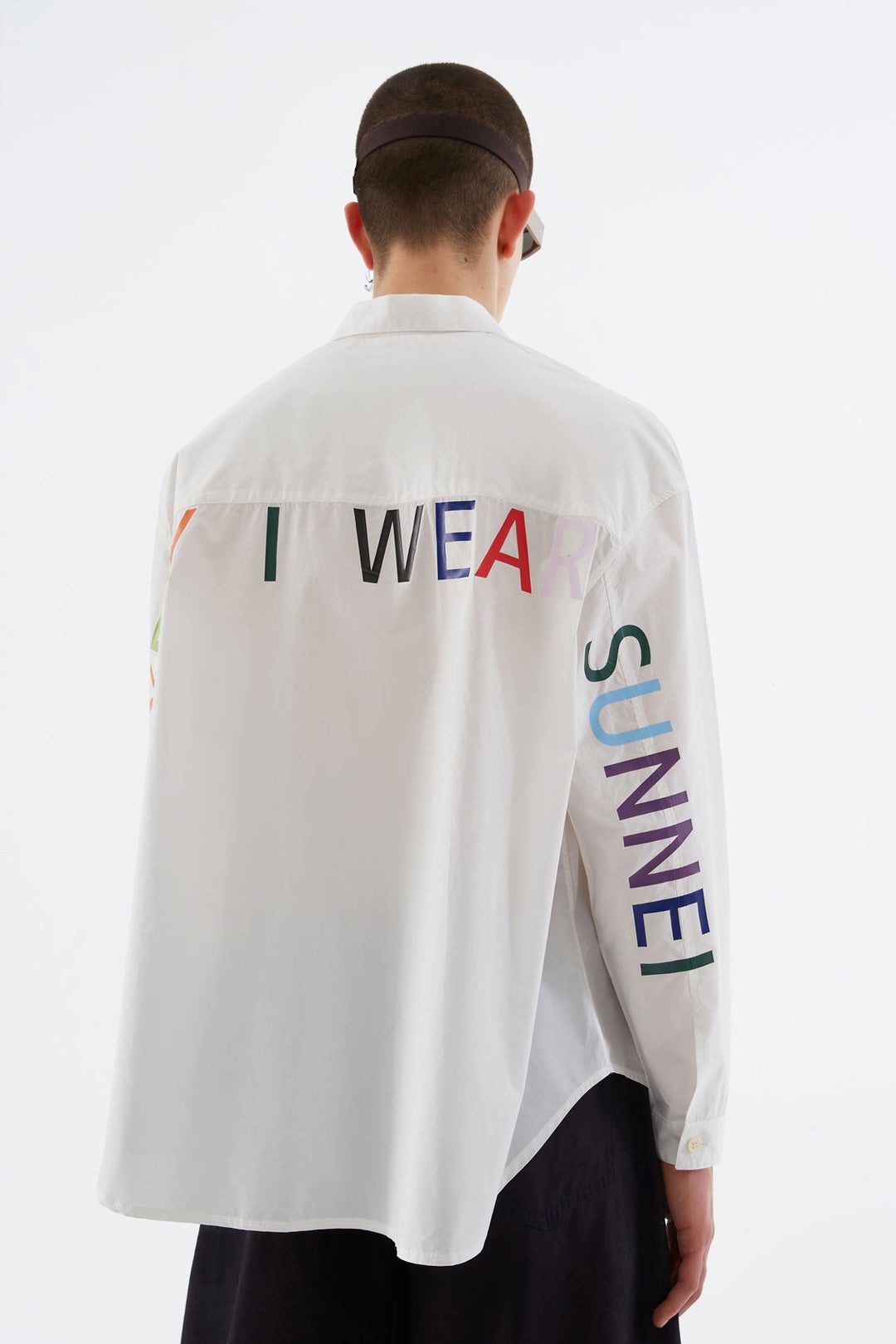 WHITE 'EVERYDAY I WEAR SUNNEI' OVER SHIRT - 5