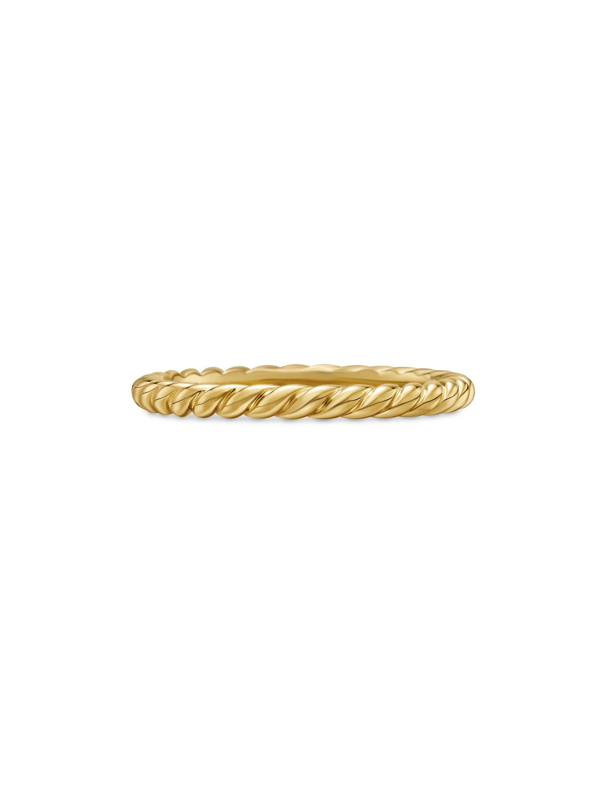 Women's Cable Band Ring in 18K Yellow Gold, 2MM - Gold - 1