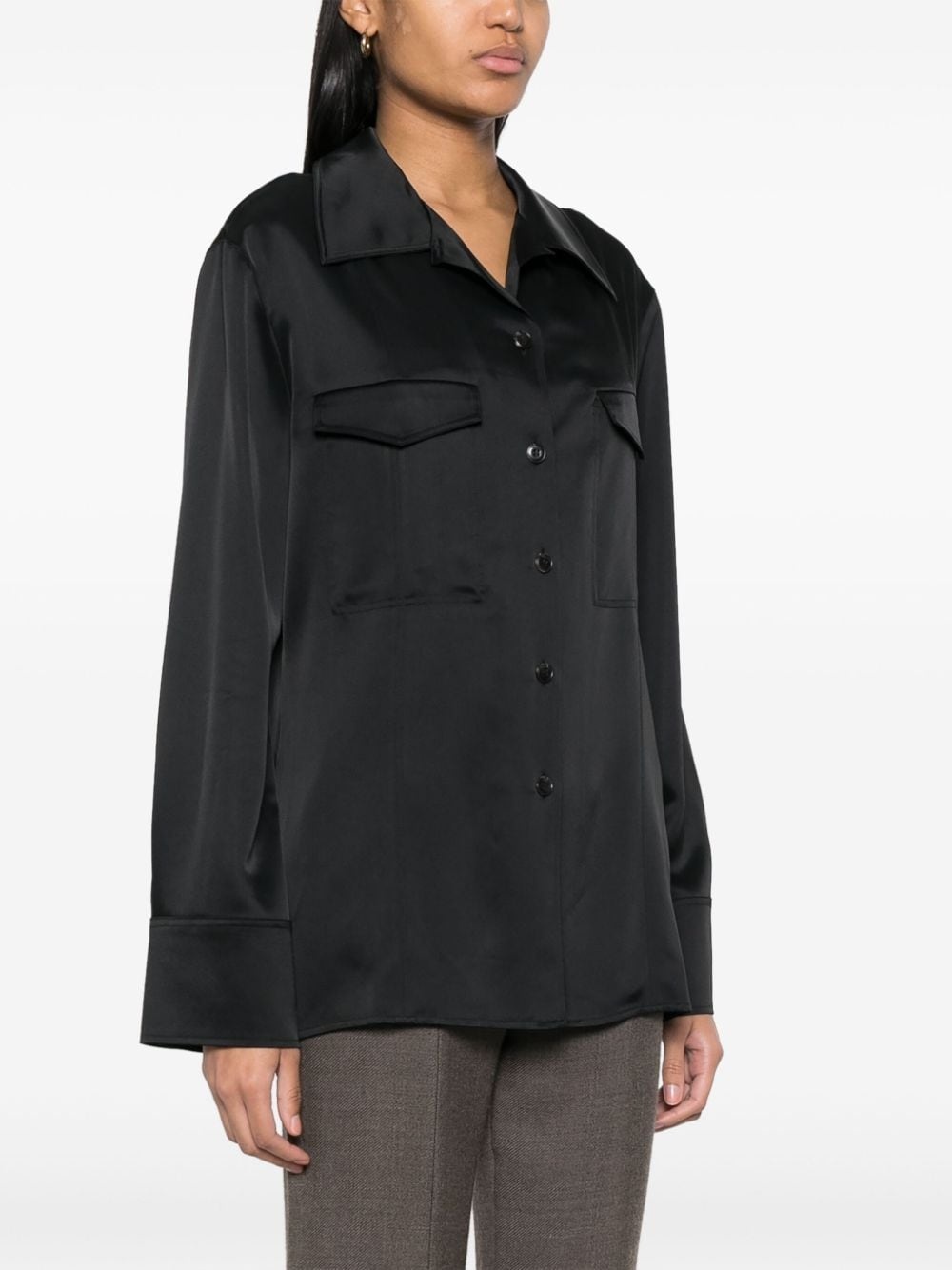Justina satin long-sleeve shirt - 3