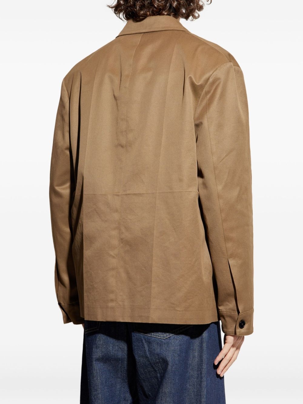 flap-pocket cotton jacket - 4