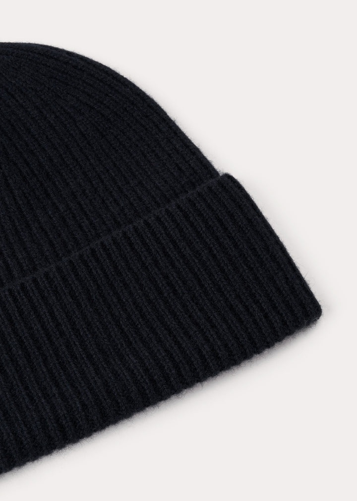 Wool cashmere knit beanie black - 4