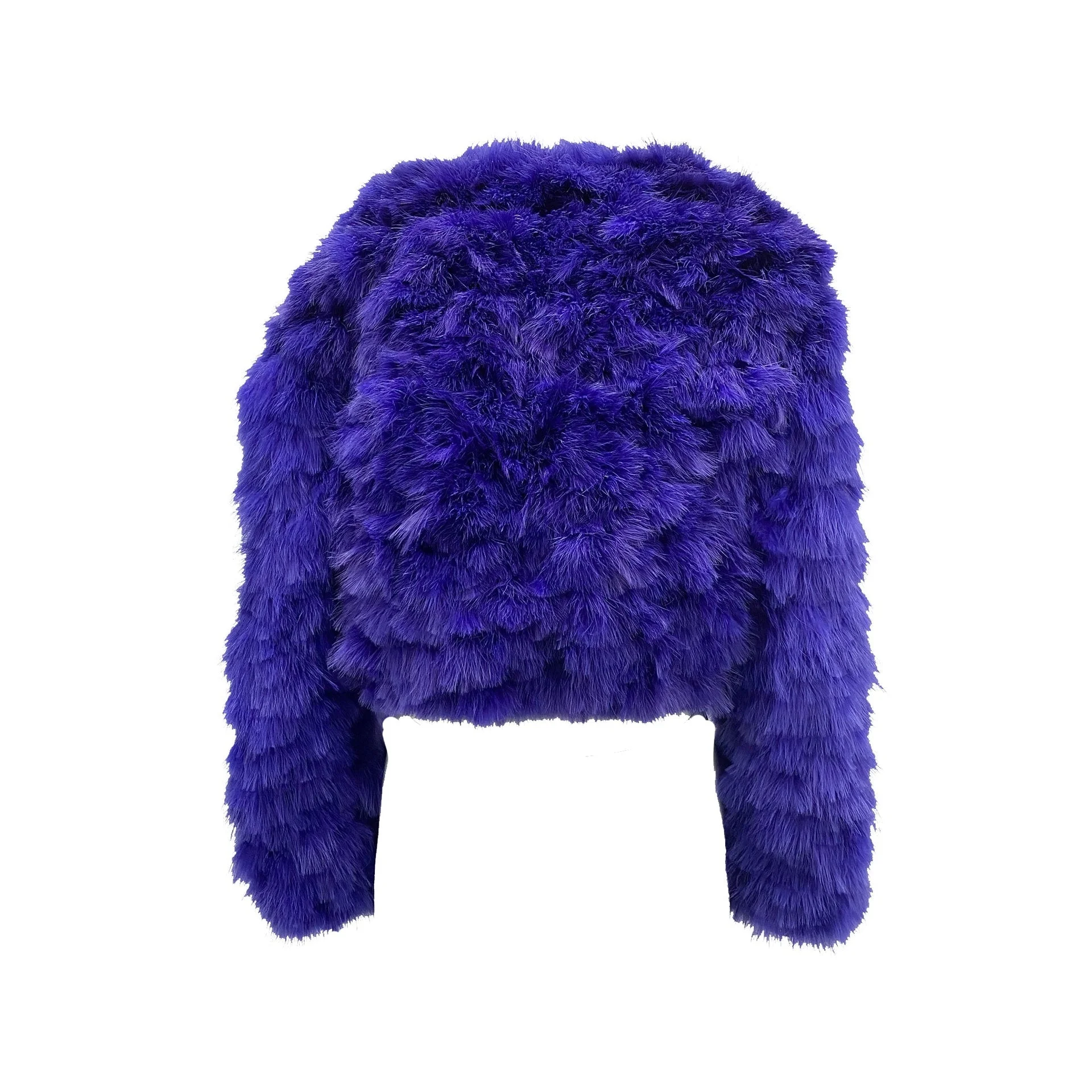 Feathers Bomber Jacket Blue Polyamide - 1