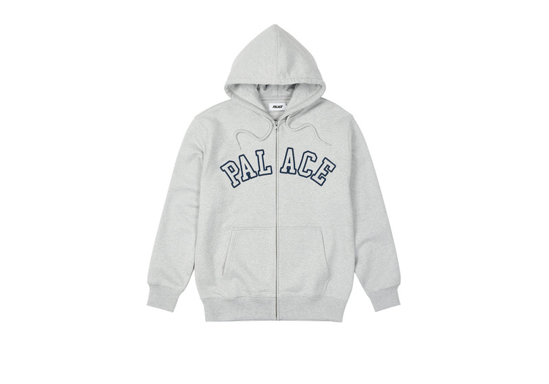 OUTLINE ARCH ZIP HOOD GREY MARL - 1