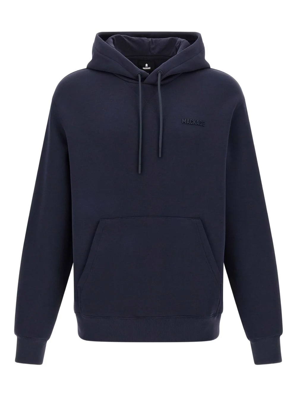 logo-embroidered kangaroo-pocket hoodie - 1