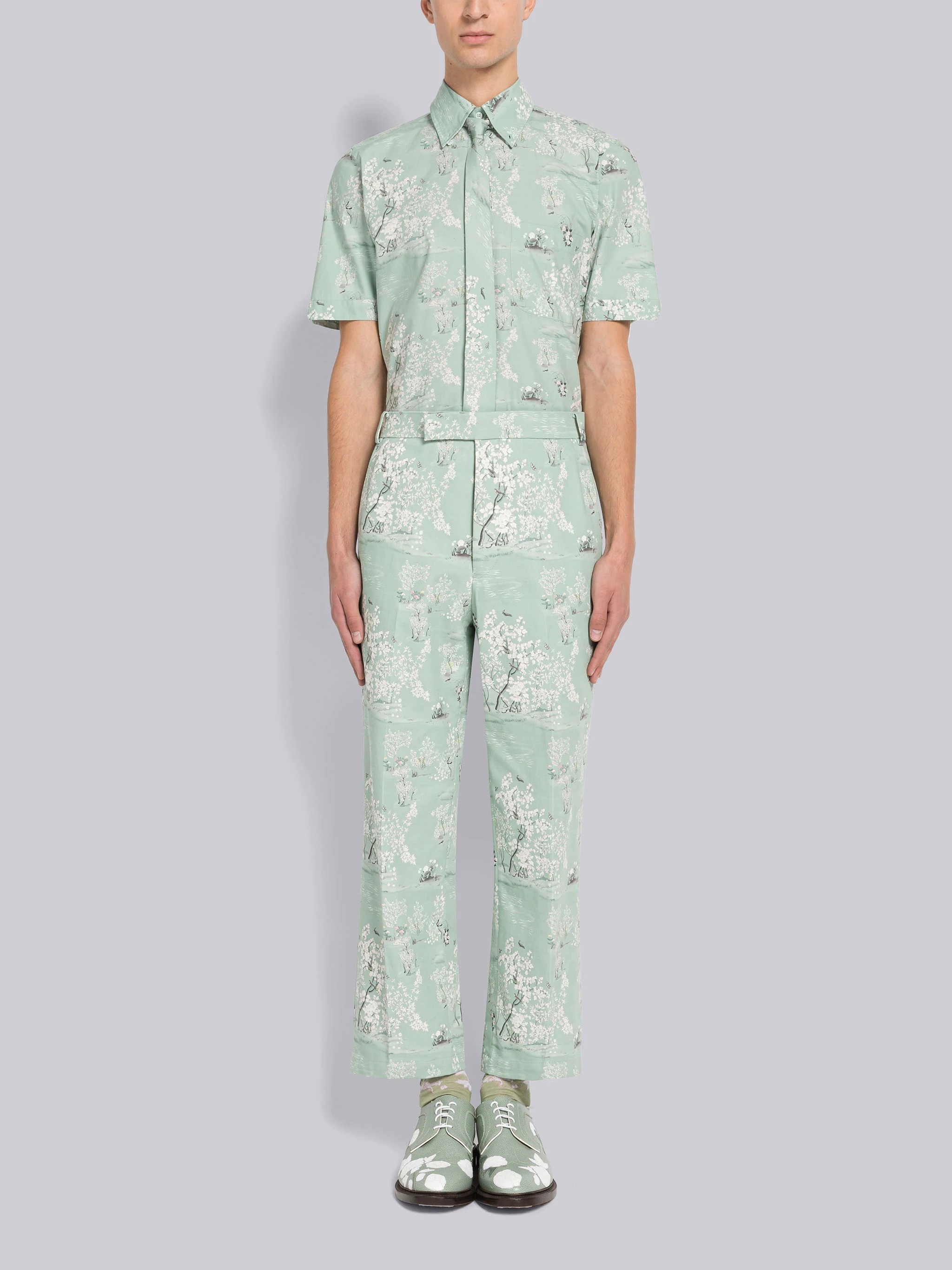 Poplin Toile Button Down Short Sleeve Shirt - 5