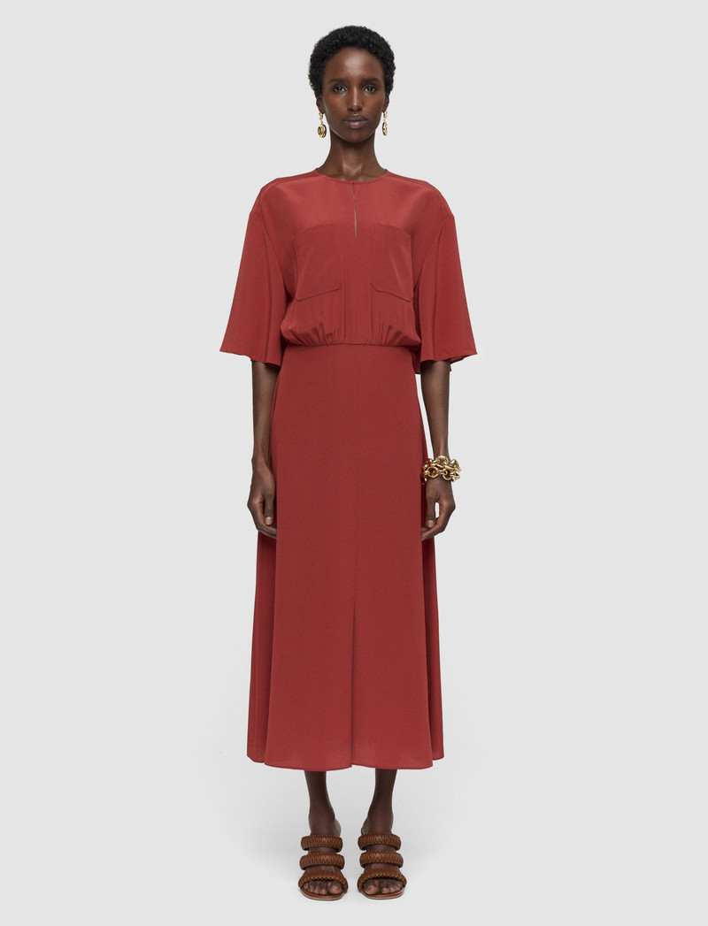 JOSEPH Silsila Crepe de Soie Silk Dress outlook
