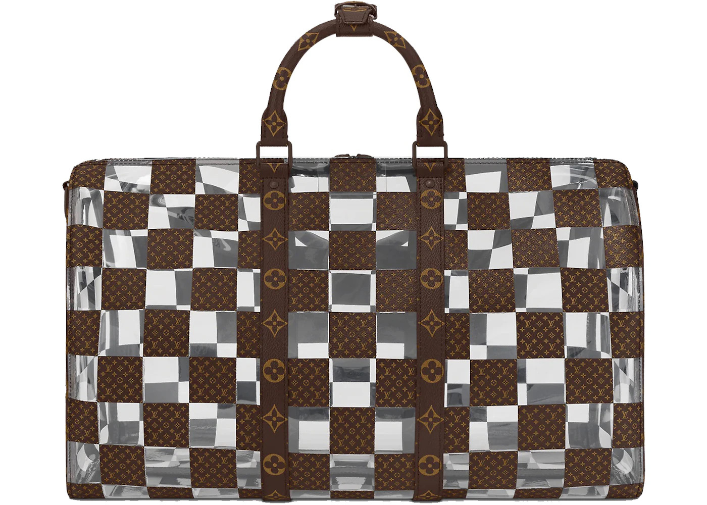 Louis Vuitton Keepall Bandouliere 50 Monogram Chess Brown/Clear - 2