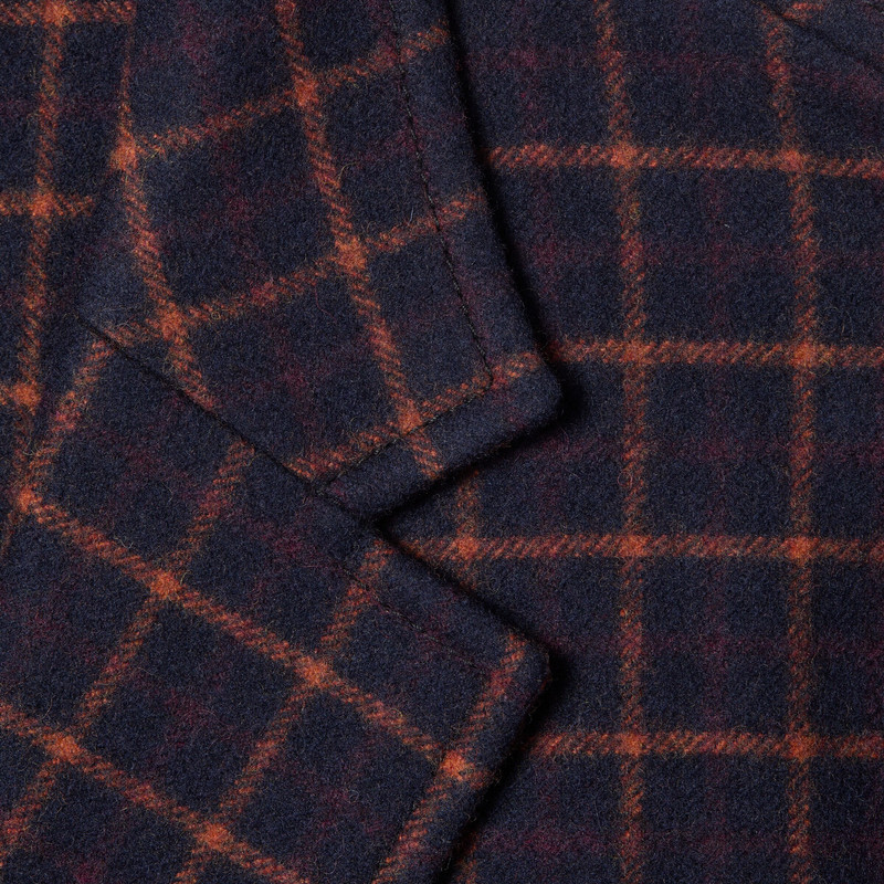 Single-breast check wool jacket 5