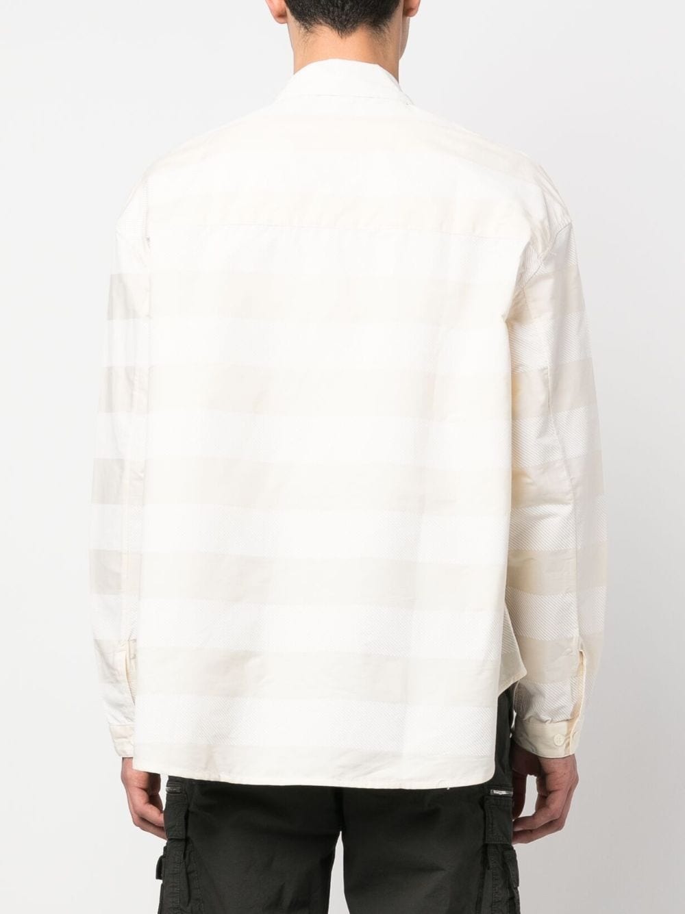 stripe-pattern cotton shirt - 4