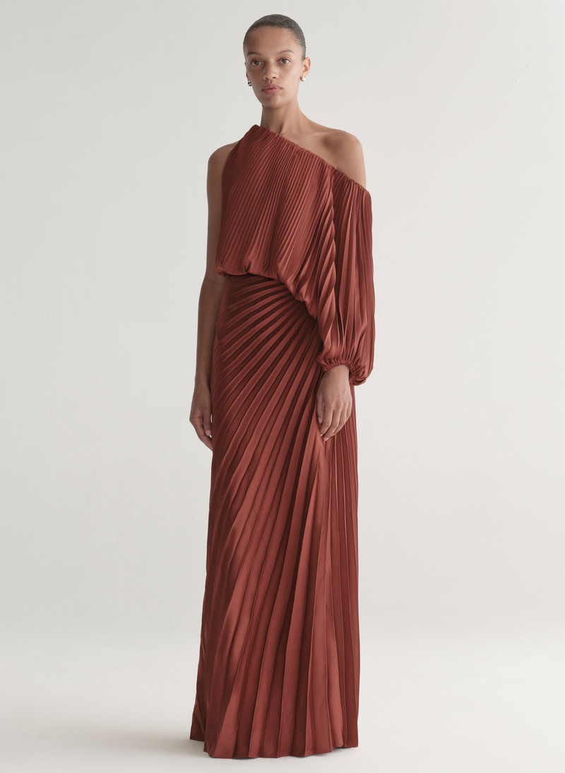Mara Satin Pleated Asymmetric Top 5