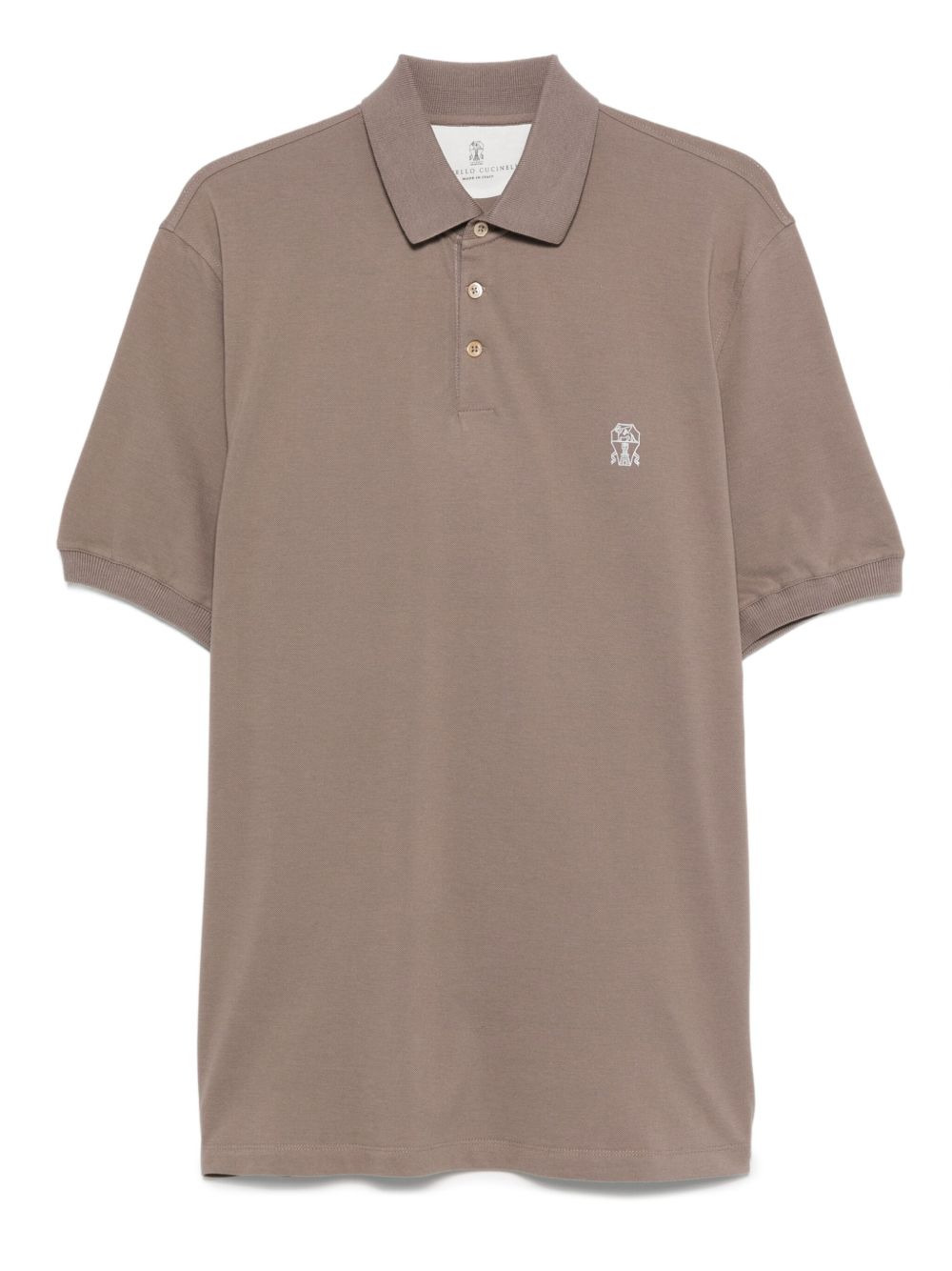 EMBROIDERED-LOGO COTTON POLO SHIRT - 1