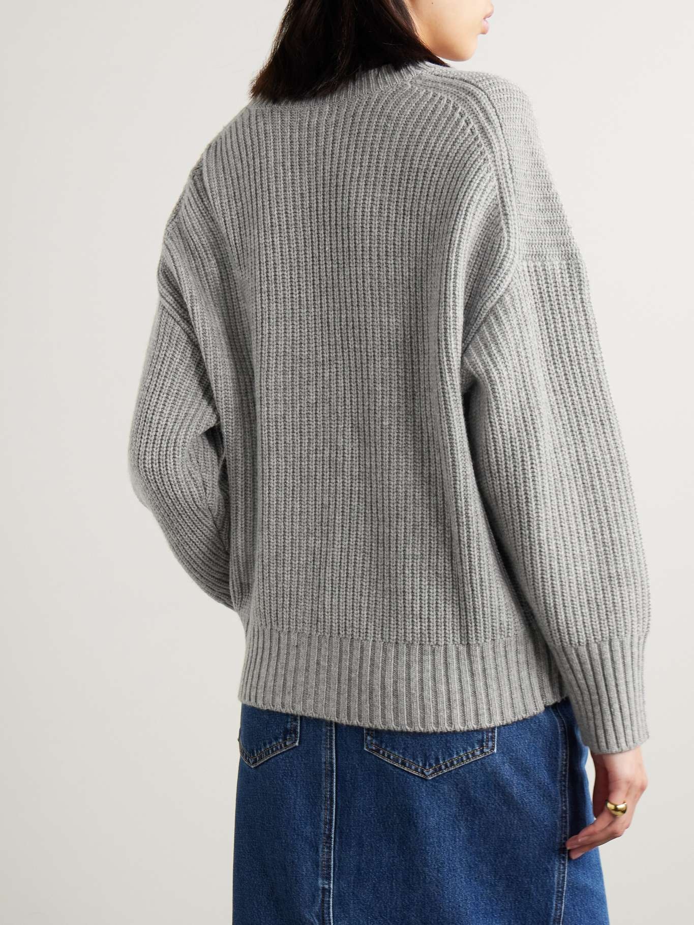 Matilda ribbed-knit wool-blend cardigan - 4
