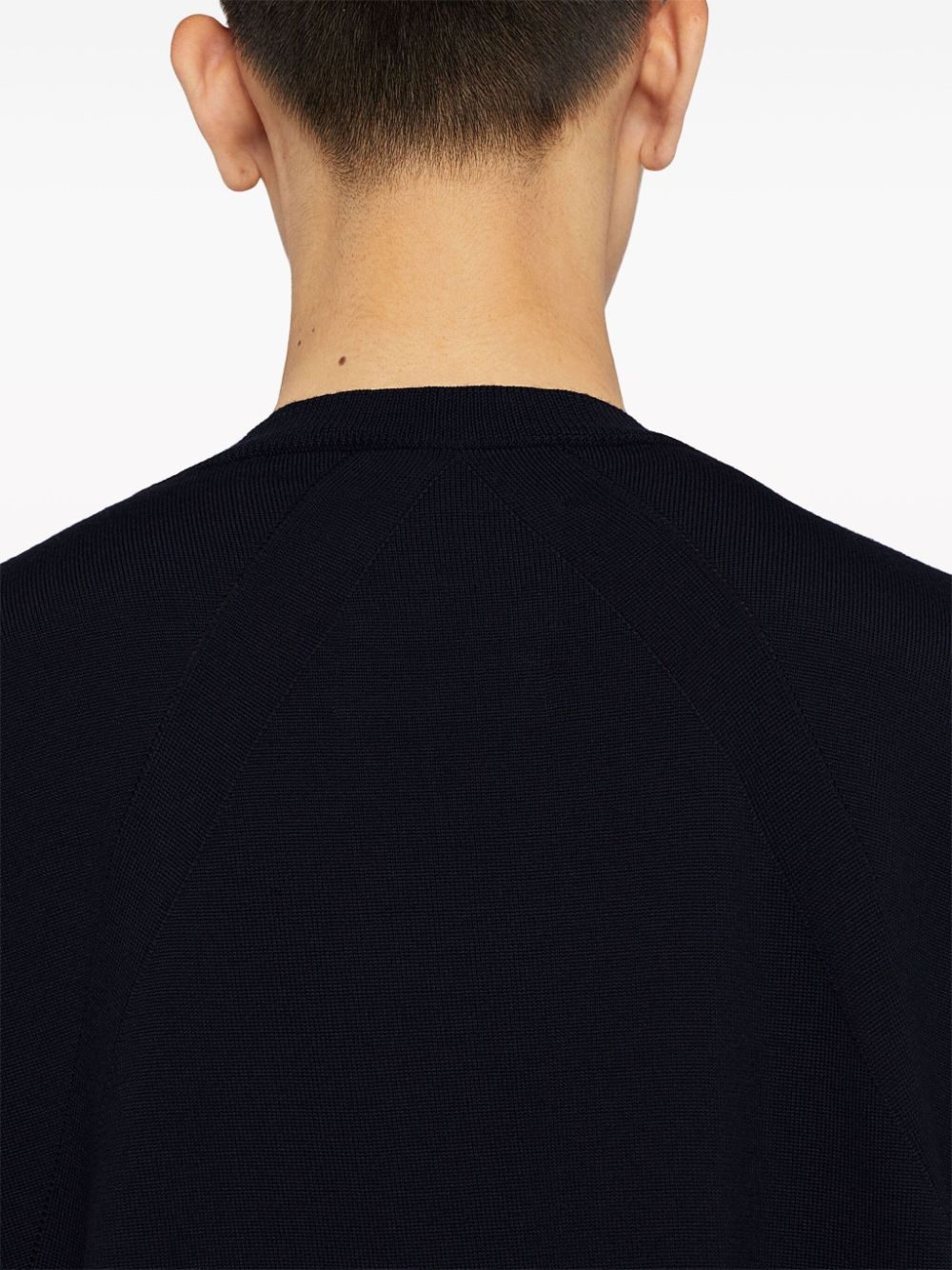 round-neck wool T-shirt - 3