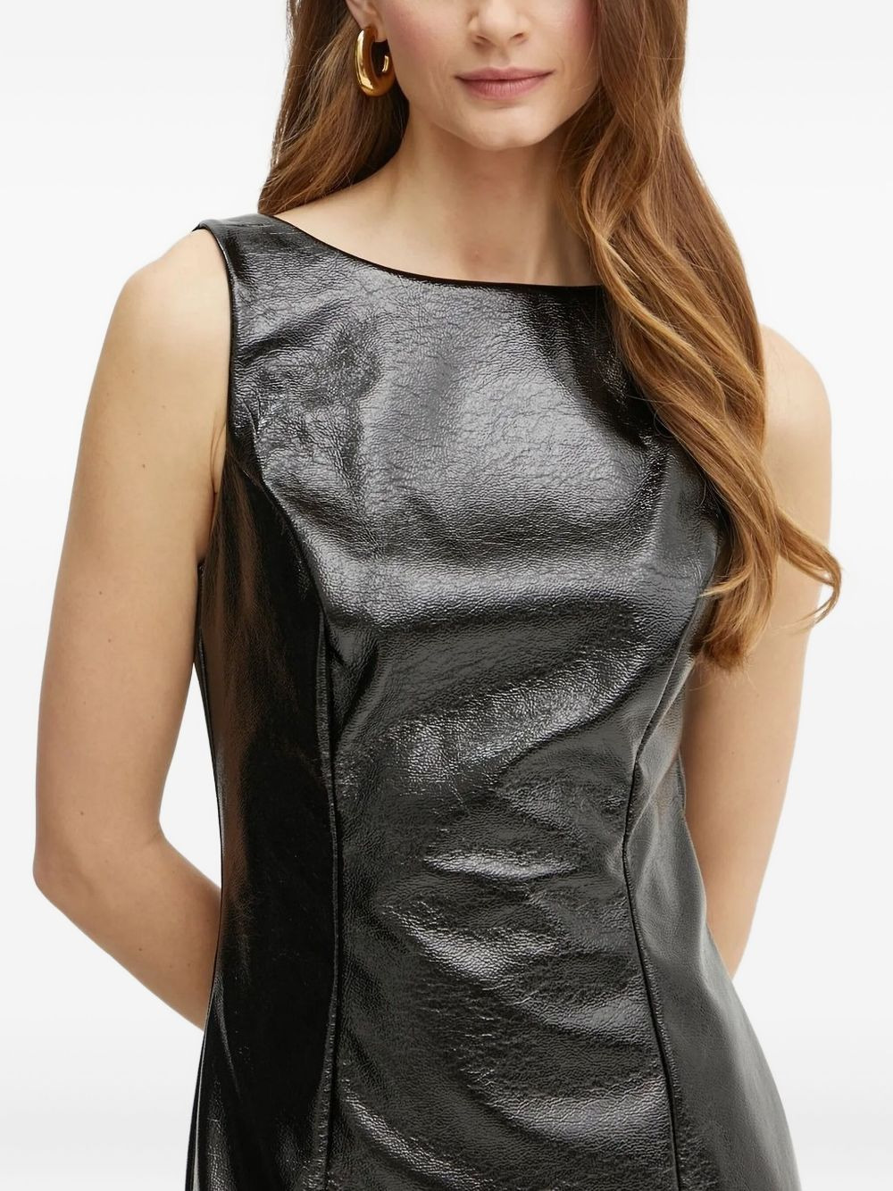 dart-seams sleeveless mini dress - 3