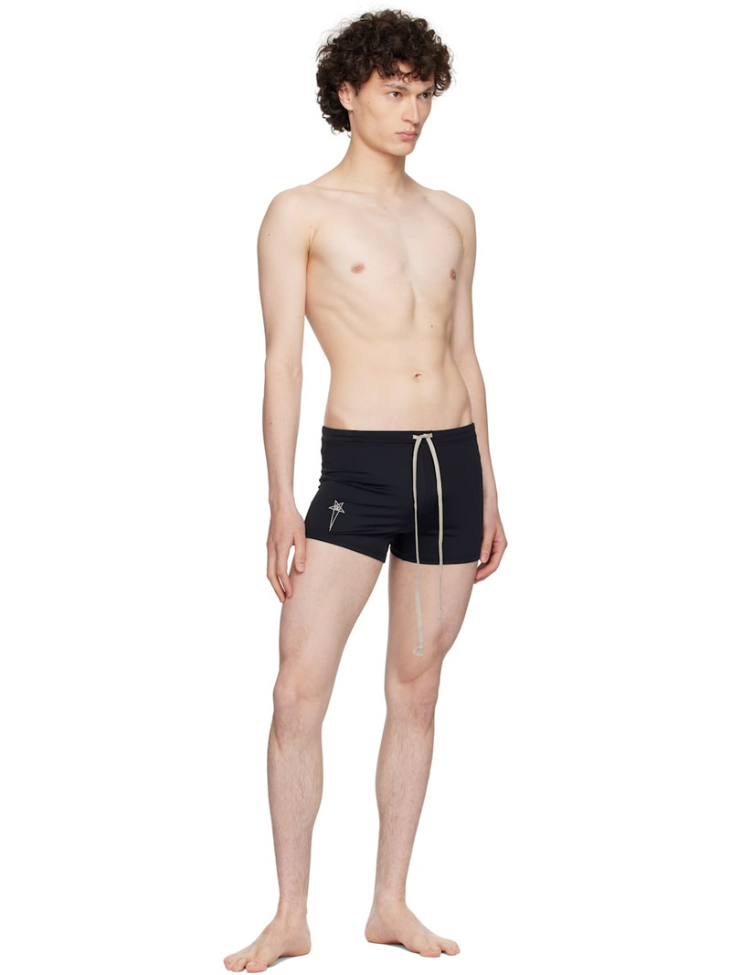 Rick Owens Black Champion Edition Jersey Swim Shorts outlook