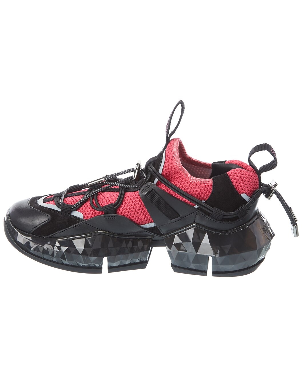 Jimmy Choo Diamond Trail/F Leather & Mesh Sneaker - 2