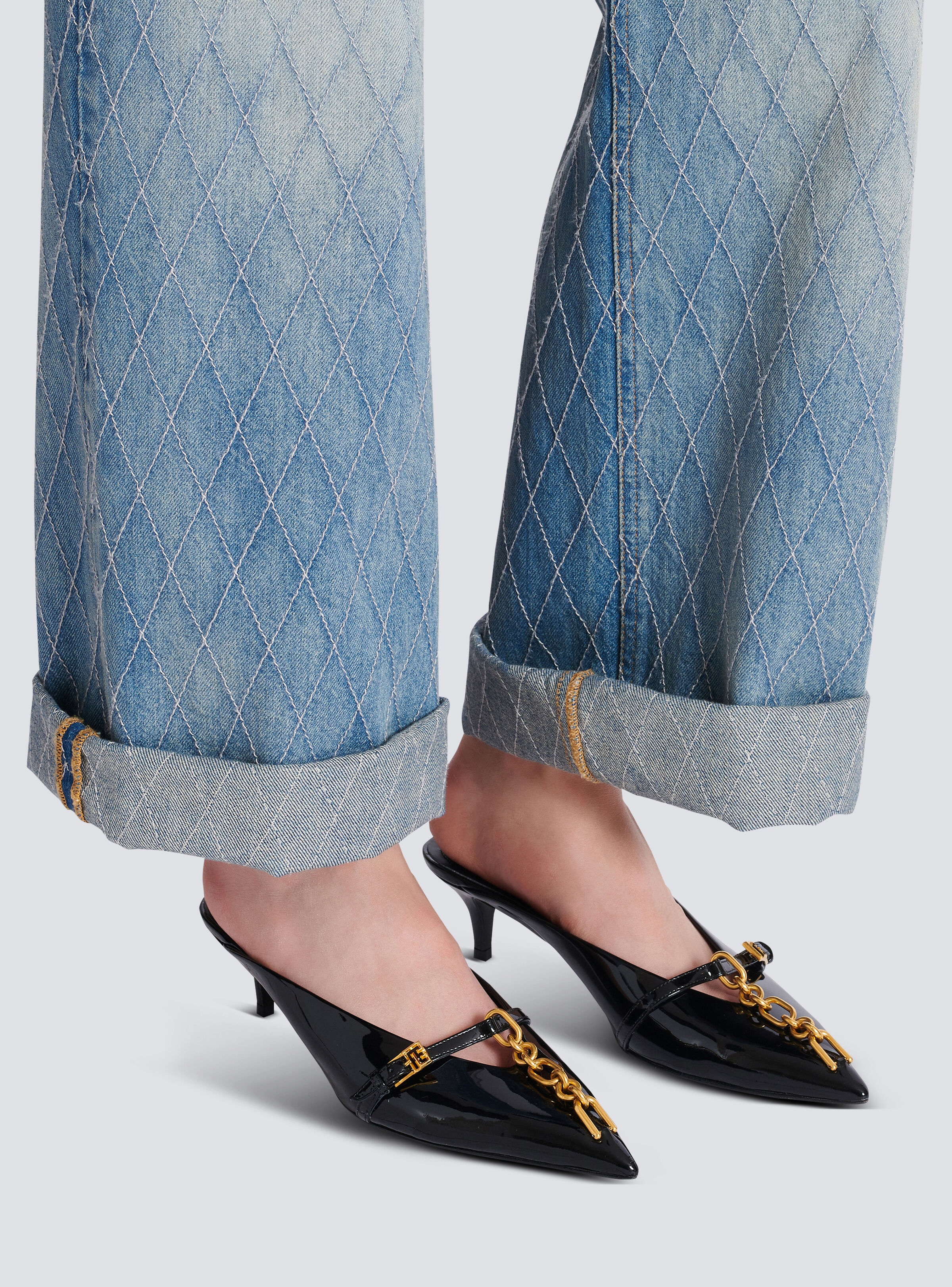 Sync patent leather mules with pointed toe - 8