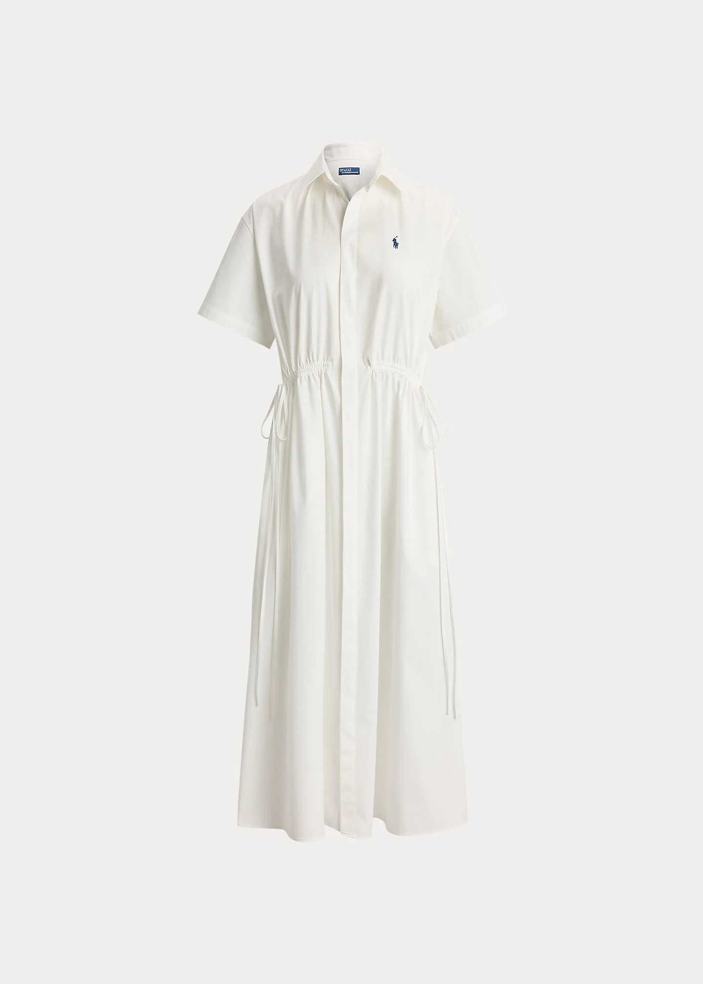 Cotton Drawcord Maxi Shirtdress - 1