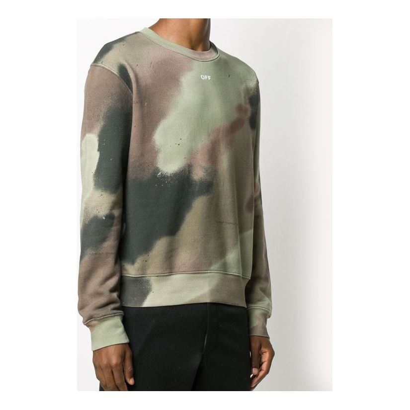 Off-White FW20 Arrows Logo Printing Pullover Men Camo/Green OMBA025E20FLE0086001 - 1